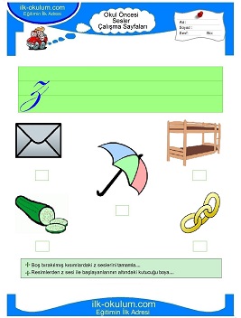 Çocuklar İçin Z Sesi Çalışma Sayfaları 